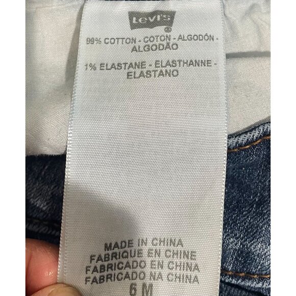 Levis 526 Slender Bootcut Jeans 6M Womens Mid-Rise Dark Wash Stretch Denim - Picture 7 of 12